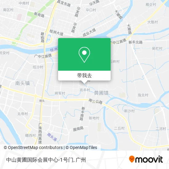 中山黄圃国际会展中心-1号门地图