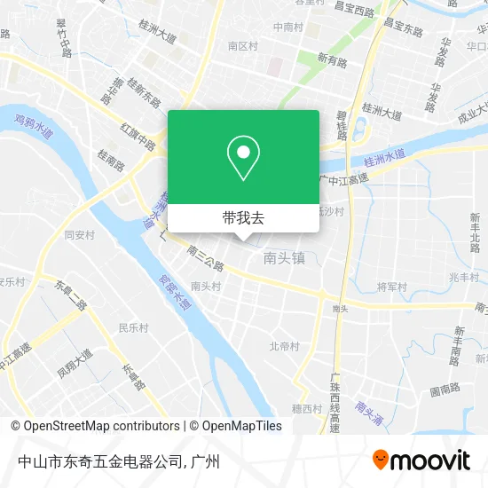 中山市东奇五金电器公司地图