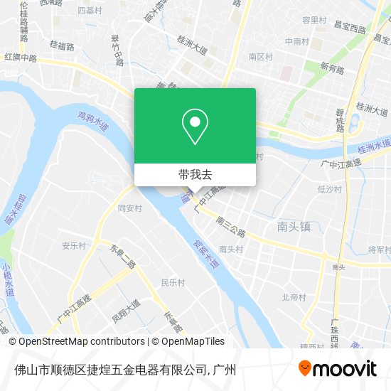 佛山市顺德区捷煌五金电器有限公司地图