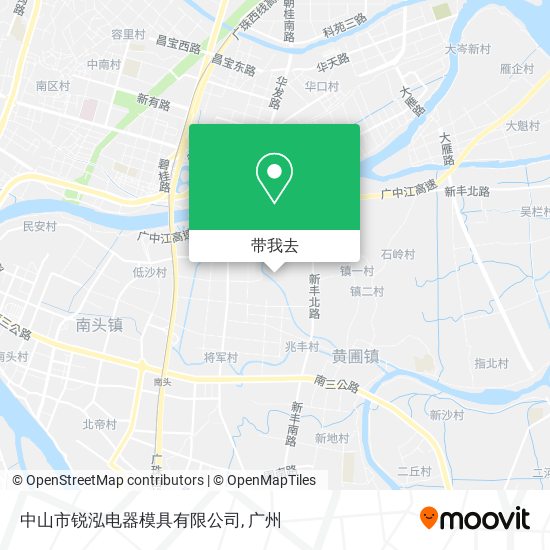 中山市锐泓电器模具有限公司地图