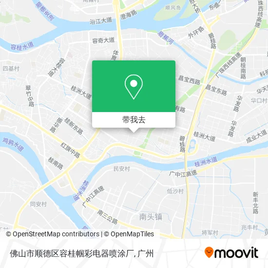 佛山市顺德区容桂帼彩电器喷涂厂地图