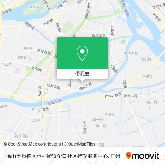 佛山市顺德区容桂街道华口社区行政服务中心地图