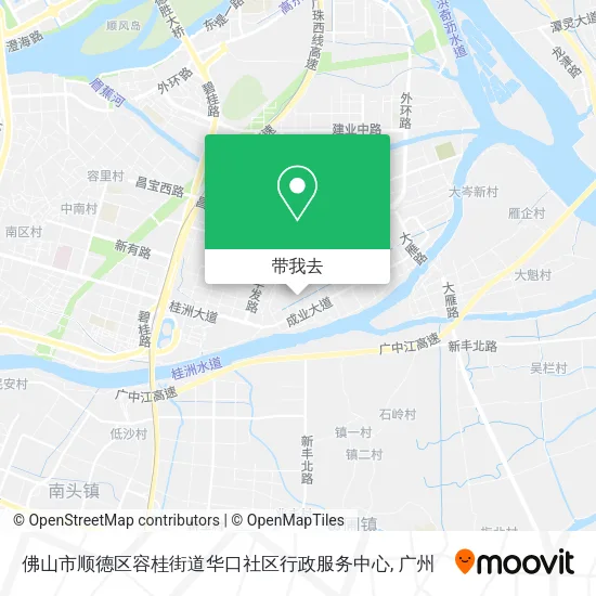 佛山市顺德区容桂街道华口社区行政服务中心地图