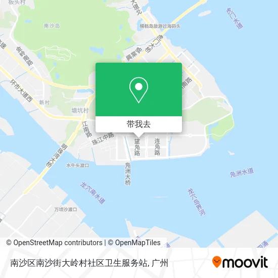 南沙区南沙街大岭村社区卫生服务站地图