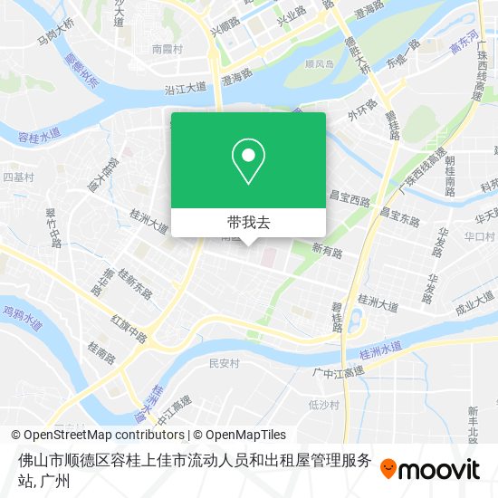 佛山市顺德区容桂上佳市流动人员和出租屋管理服务站地图