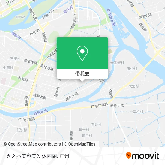秀之杰美容美发休闲阁地图