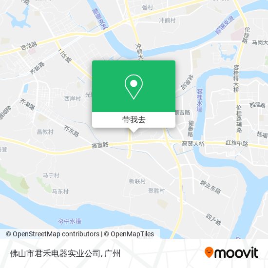 佛山市君禾电器实业公司地图