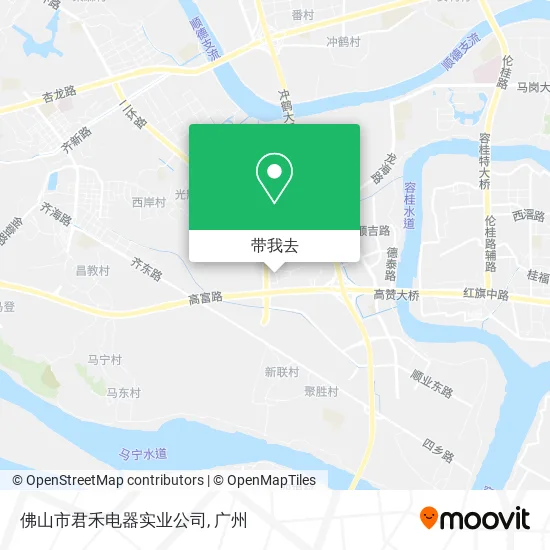佛山市君禾电器实业公司地图