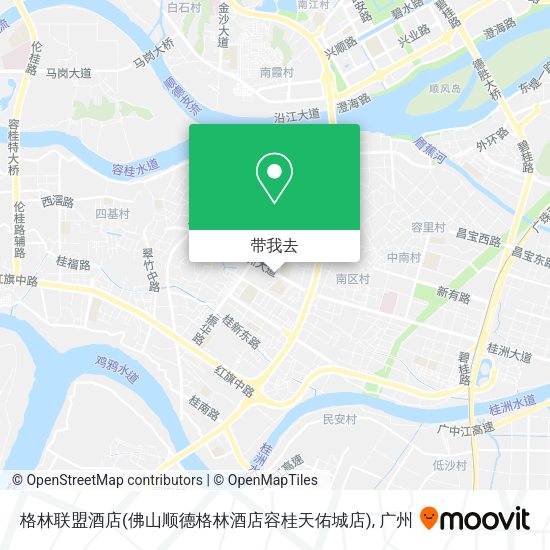 格林联盟酒店(佛山顺德格林酒店容桂天佑城店)地图