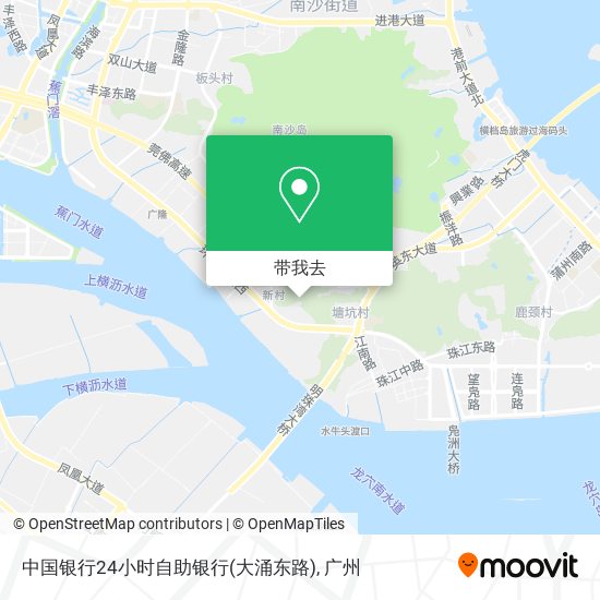 中国银行24小时自助银行(大涌东路)地图