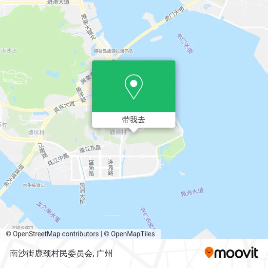 南沙街鹿颈村民委员会地图
