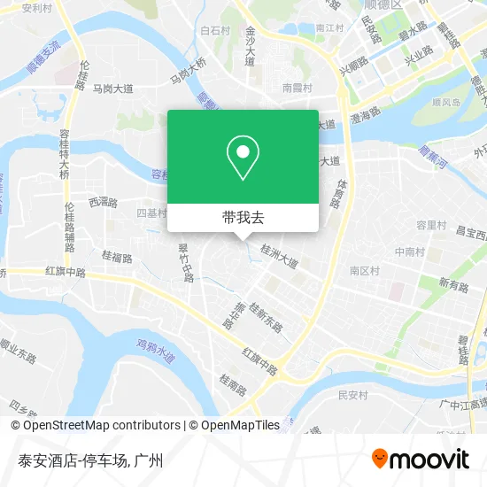 泰安酒店-停车场地图