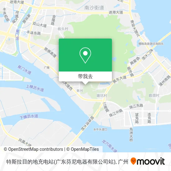 特斯拉目的地充电站(广东芬尼电器有限公司站)地图