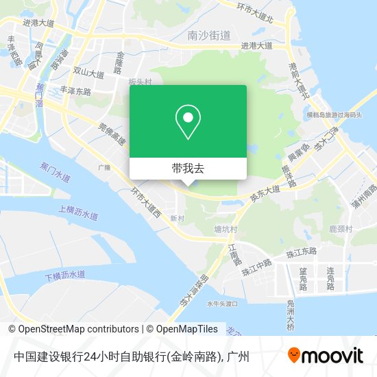 中国建设银行24小时自助银行(金岭南路)地图