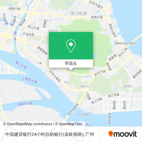 中国建设银行24小时自助银行(金岭南路)地图