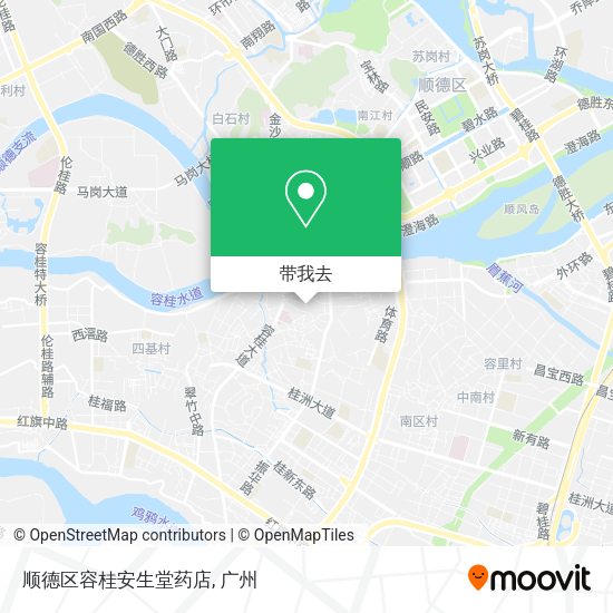 顺德区容桂安生堂药店地图