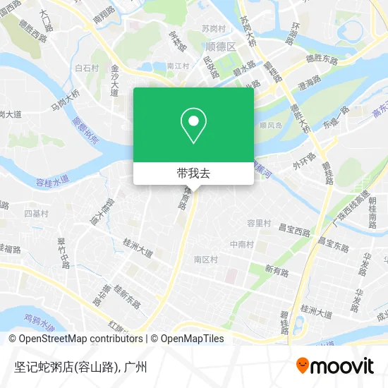 坚记蛇粥店(容山路)地图
