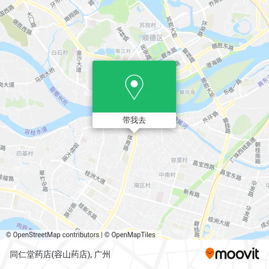 同仁堂药店(容山药店)地图