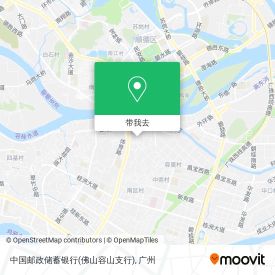 中国邮政储蓄银行(佛山容山支行)地图