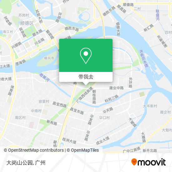 大岗山公园地图