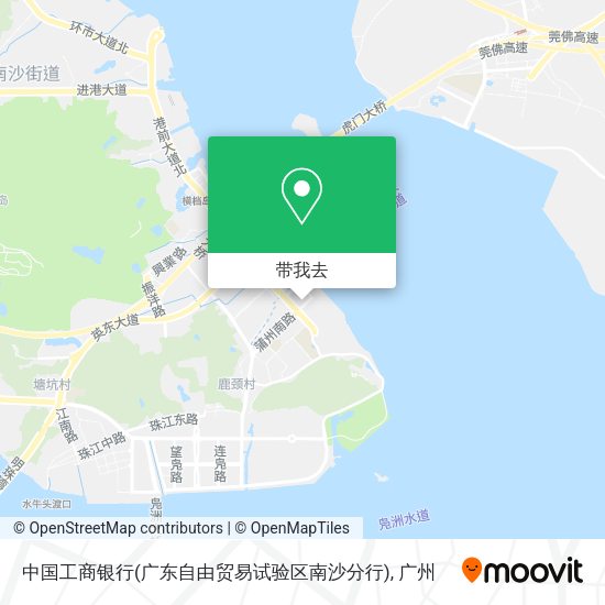中国工商银行(广东自由贸易试验区南沙分行)地图