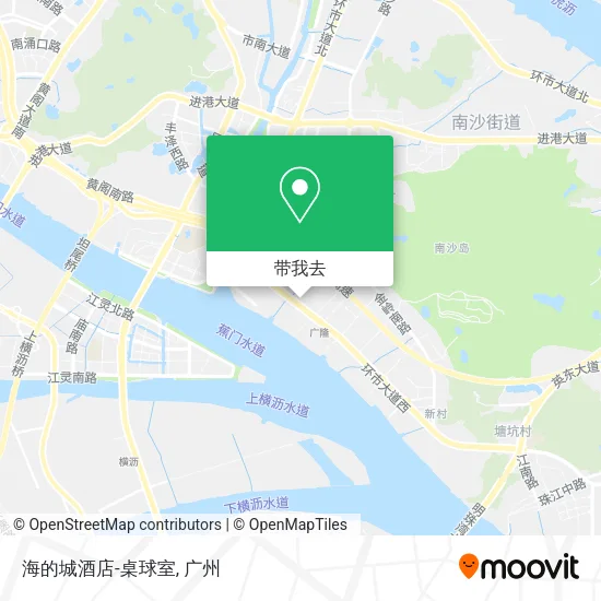 海的城酒店-桌球室地图