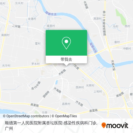 顺德第一人民医院附属杏坛医院-感染性疾病科门诊地图