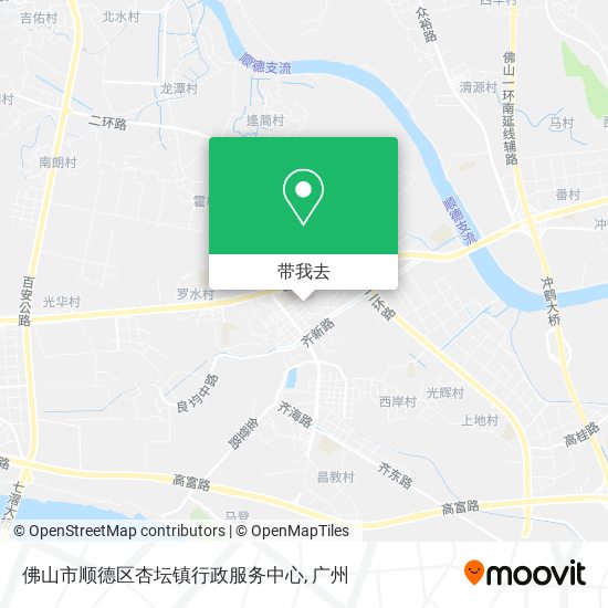 佛山市顺德区杏坛镇行政服务中心地图
