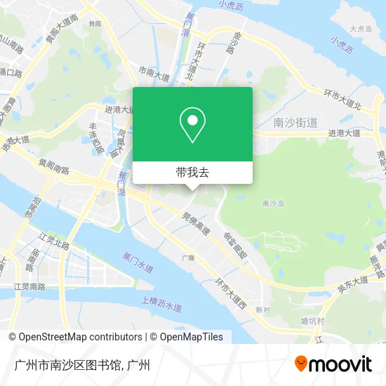 广州市南沙区图书馆地图