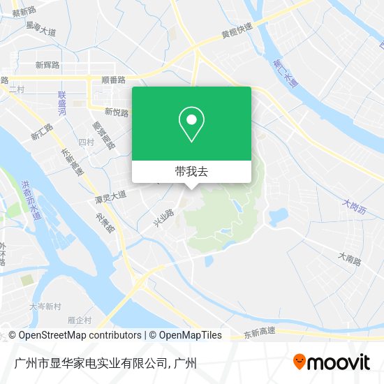 广州市显华家电实业有限公司地图