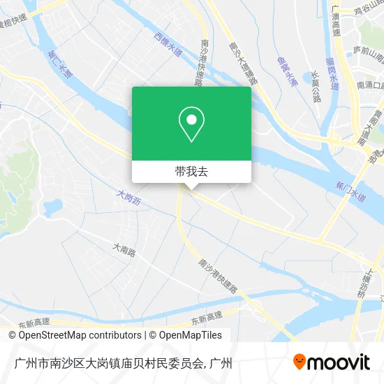 广州市南沙区大岗镇庙贝村民委员会地图
