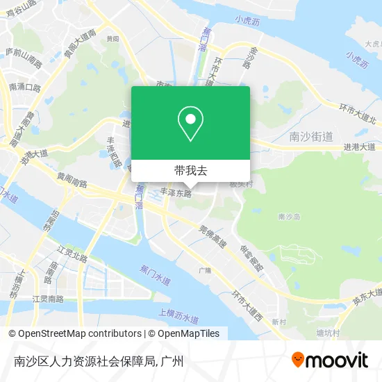 南沙区人力资源社会保障局地图