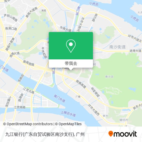 九江银行(广东自贸试验区南沙支行)地图