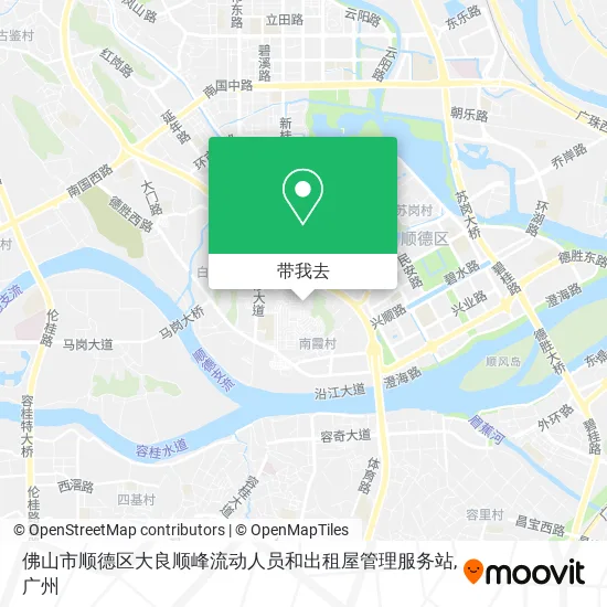 佛山市顺德区大良顺峰流动人员和出租屋管理服务站地图