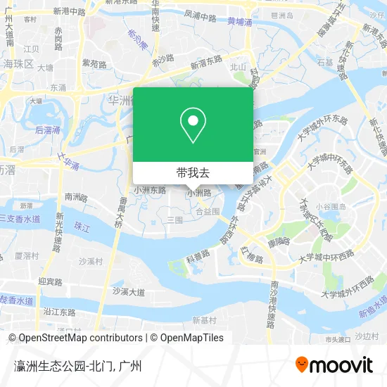 瀛洲生态公园-北门地图