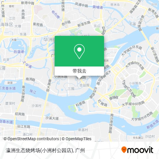 瀛洲生态烧烤场(小洲村公园店)地图
