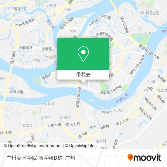 广州美术学院-教学楼D栋地图