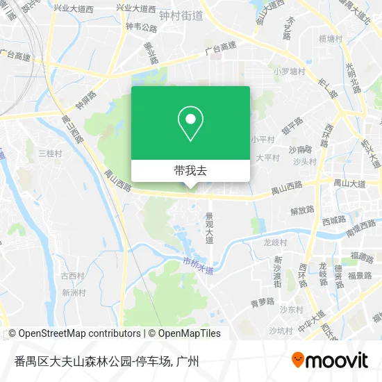 番禺区大夫山森林公园-停车场地图