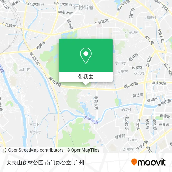 大夫山森林公园-南门办公室地图