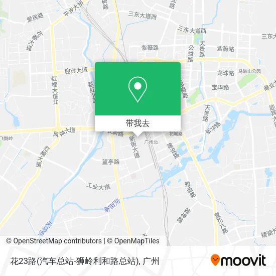 花23路(汽车总站-狮岭利和路总站)地图