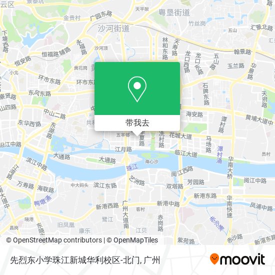 先烈东小学珠江新城华利校区-北门地图