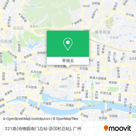 221路(动物园南门总站-沥滘村总站)地图