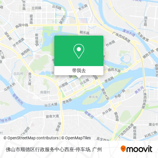 佛山市顺德区行政服务中心西座-停车场地图