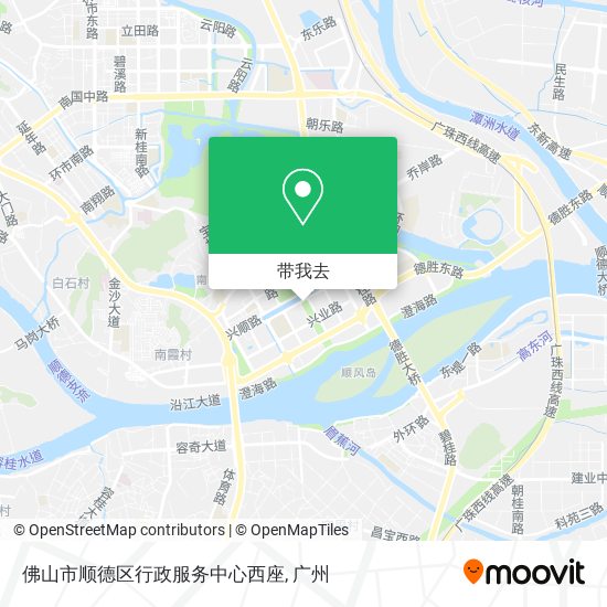 佛山市顺德区行政服务中心西座地图