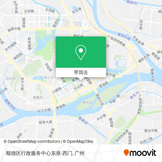 顺德区行政服务中心东座-西门地图