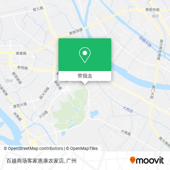 百越商场客家惠康农家店地图