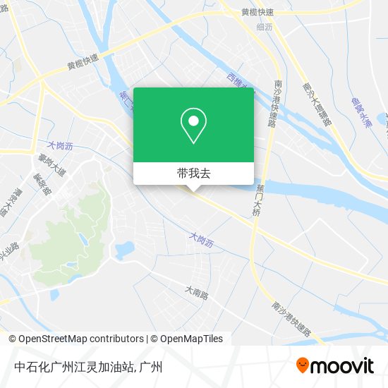 中石化广州江灵加油站地图
