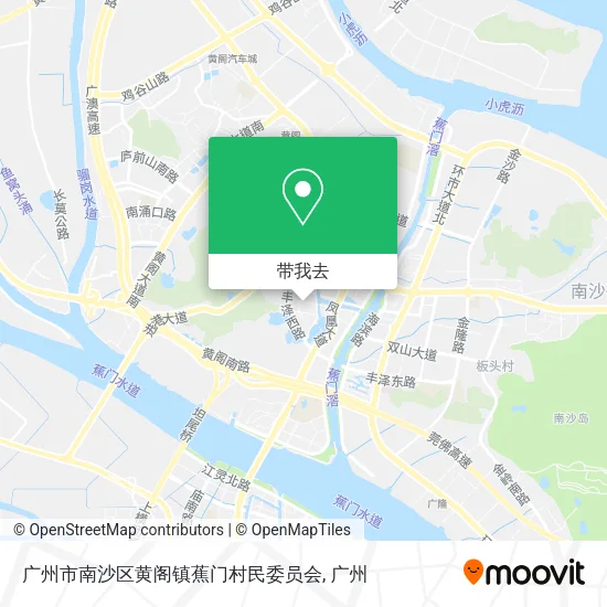 广州市南沙区黄阁镇蕉门村民委员会地图