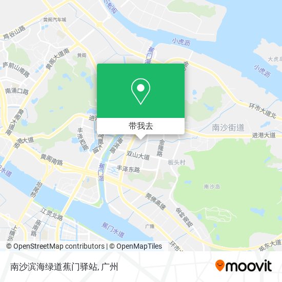 南沙滨海绿道蕉门驿站地图