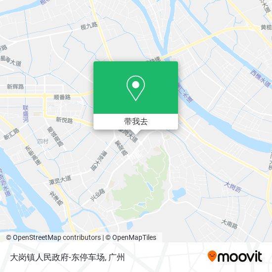 大岗镇人民政府-东停车场地图
